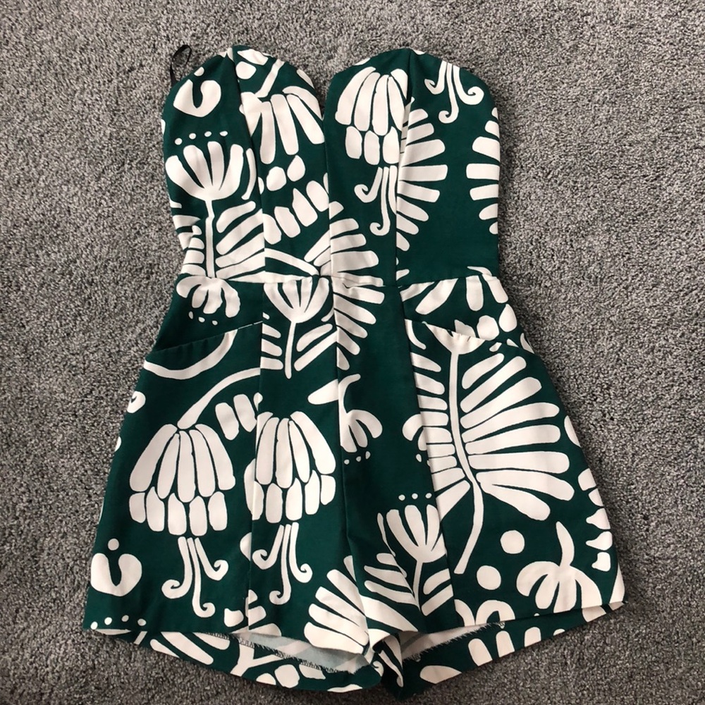 Sweetheart neckline romper